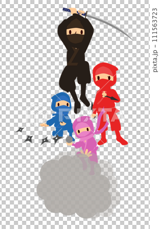 A family of four dressed as ninjas 111563723