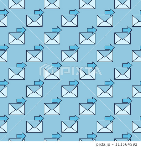 Arrow with Envelope vector Send Message colored seamless pattern Arrow with Envelope vector Send Message colored seamless pattern 111564592