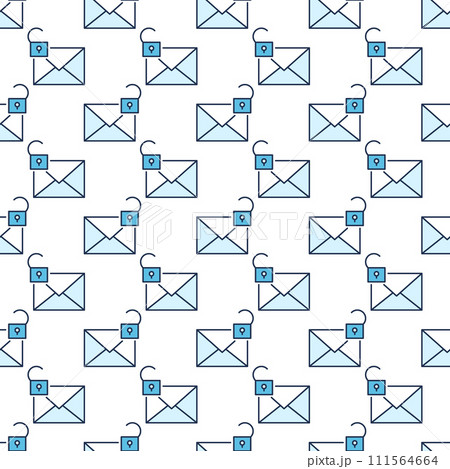 Open Padlock and Envelope vector colored seamless pattern Open Padlock and Envelope vector colored seamless pattern 111564664