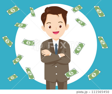 Falling money successful finance and business concept 111565450
