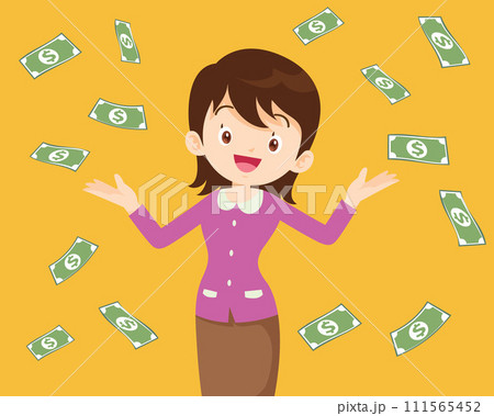 Falling money successful finance and business concept 111565452