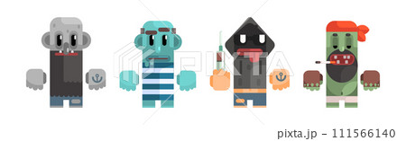 Antisocial People Icon Flat Primitive Stylized Graphic Design Vector Set Antisocial People Icon Flat Primitive Stylized Graphic Design Vector Set 111566140