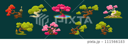 Fantasy Trees and Fairytale Nature Landscape Element Vector Set Fantasy Trees and Fairytale Nature Landscape Element Vector Set 111566183