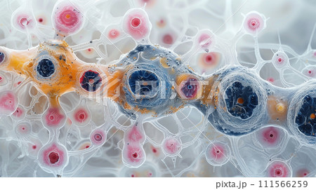 火星とかにいそうな架空の微生物の顕微鏡画像