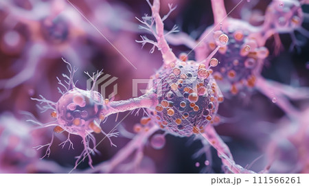 火星とかにいそうな架空の微生物の顕微鏡画像