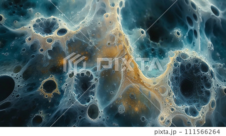 火星とかにいそうな架空の微生物の顕微鏡画像