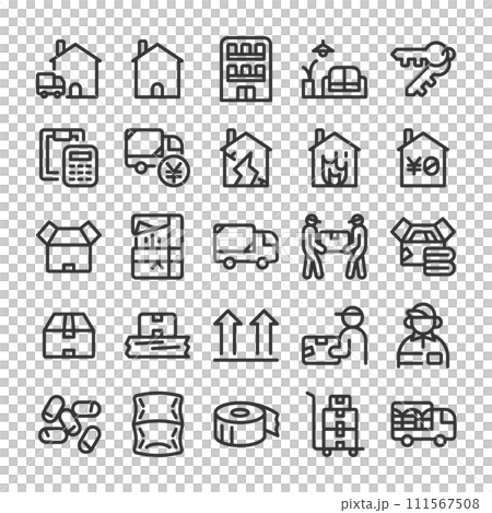 引越し 新生活 アイコン セット 引越し 新生活 アイコン セット 111567508