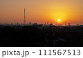 Bangkok (Thailand) 14022024- Sunset cityscape view with beautiful sky. Colorful cloud and sky sunset. 111567513