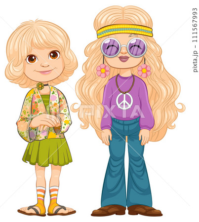 Groovy Seventies Fashion Friends 111567993