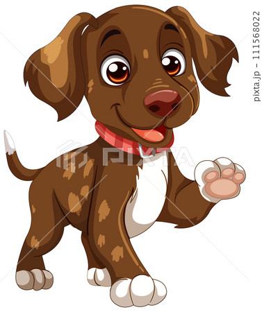 Happy Puppy with a Playful Pose 111568022