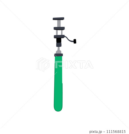 smartphone selfie stick cartoon vector illustration smartphone selfie stick cartoon vector illustration 111568815