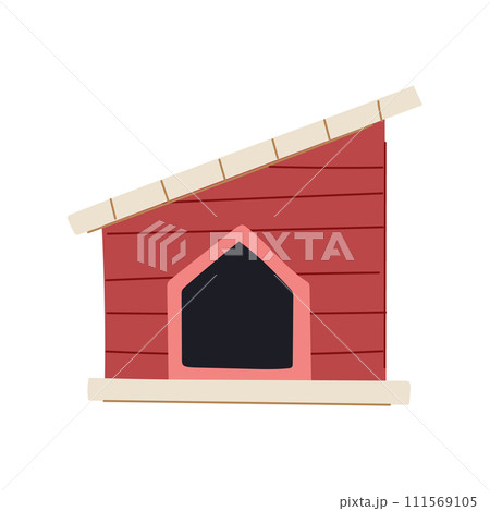 puppy dog house cartoon vector illustration 111569105