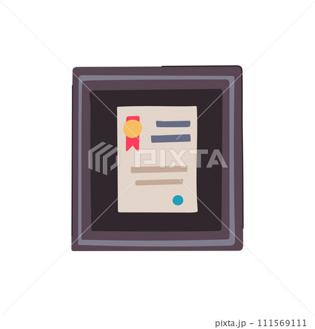 achievement diploma cartoon vector illustration 111569111