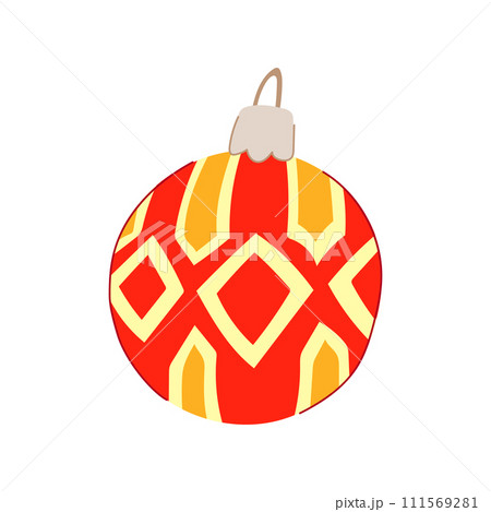 winter christmas ball cartoon vector illustration 111569281