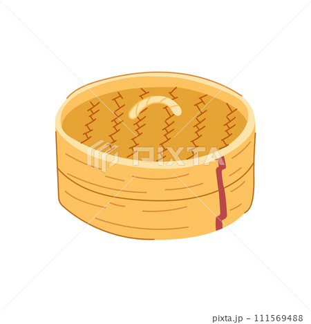 festival bamboo steamer cartoon vector illustration 111569488