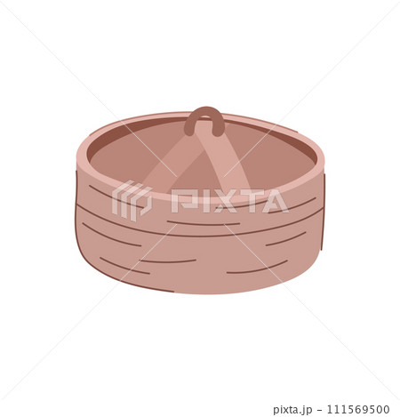 chinese bamboo steamer cartoon vector illustration 111569500