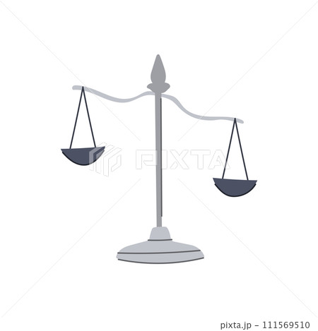justice balance scale cartoon vector illustration justice balance scale cartoon vector illustration 111569510