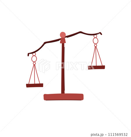 weigh balance scale cartoon vector illustration 111569532