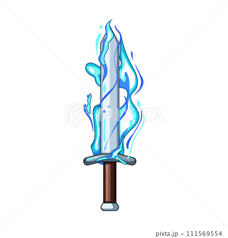energy sword effect cartoon vector illustration 111569554