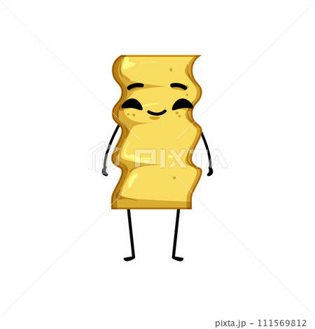 noodle pasta character cartoon vector illustration 111569812