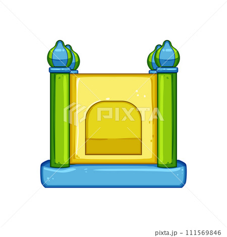 play inflatable castle cartoon vector illustration play inflatable castle cartoon vector illustration 111569846