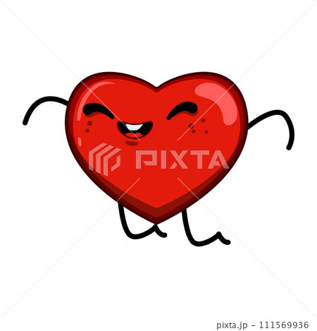 face heart character cartoon vector illustration face heart character cartoon vector illustration 111569936