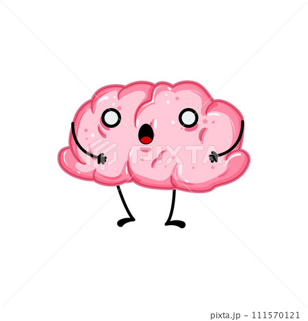 sticker brain character cartoon vector illustration sticker brain character cartoon vector illustration 111570121