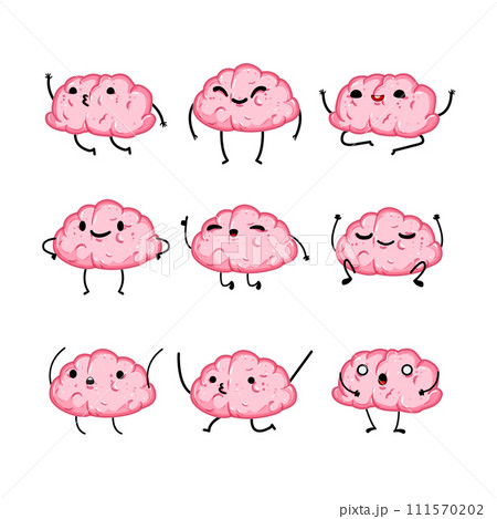 brain character set cartoon vector illustration brain character set cartoon vector illustration 111570202