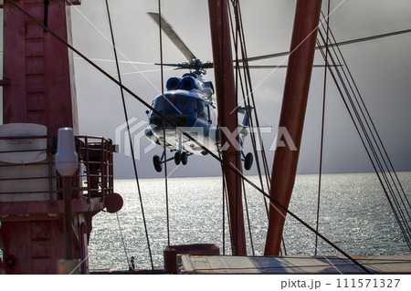 ship-based helicopter for ice observation ship-based helicopter for ice observation 111571327