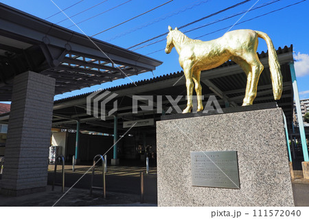 京王電鉄 府中競馬正門前駅　アハルテケ像 111572040