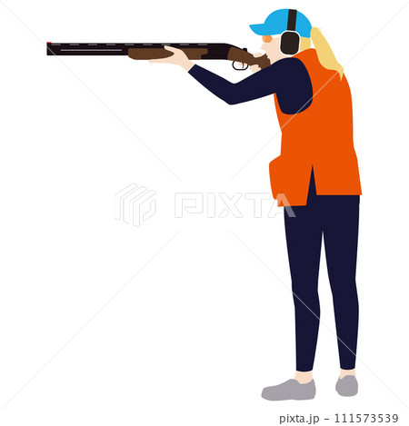女子クレー射撃選手 111573539