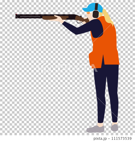 女子クレー射撃選手 111573539