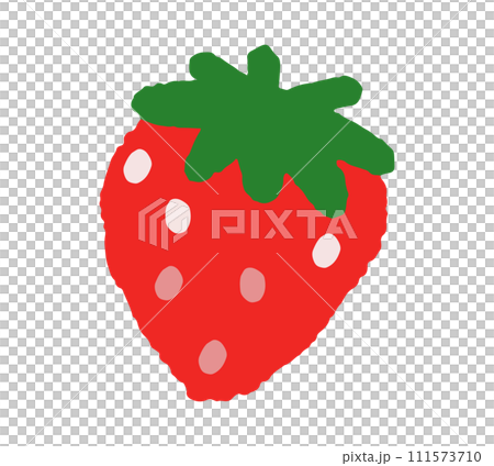 シンプルな手書き風いちごのイラスト(主線なし) シンプルな手書き風いちごのイラスト(主線なし) 111573710