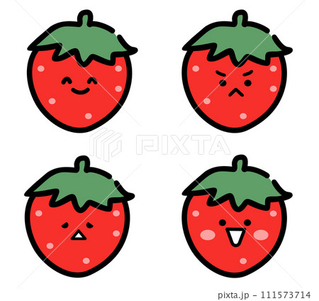 いちごのキャラクターの喜怒哀楽セット 111573714