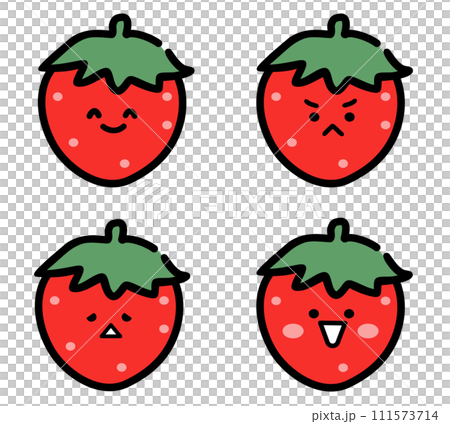いちごのキャラクターの喜怒哀楽セット 111573714