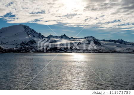 Arctic landscape with beautiful lighting in Svalbard Arctic landscape with beautiful lighting in Svalbard 111573789