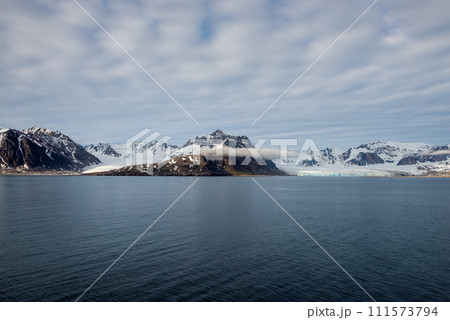 Arctic landscape with beautiful lighting in Svalbard Arctic landscape with beautiful lighting in Svalbard 111573794