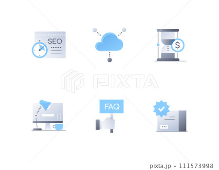 Office and business - flat design style icons set 111573998