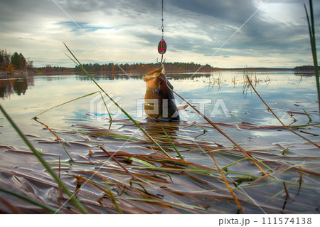 big perch catch by sport fishing big perch catch by sport fishing 111574138