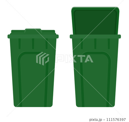 recycling bin trash bucket stock vector illustration 111576397