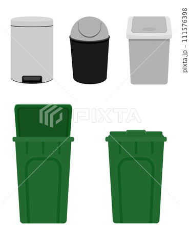 recycling bin trash bucket stock vector illustration 111576398
