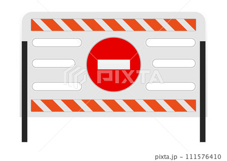 road barriers to restrict traffic transport stock vector illustration 111576410