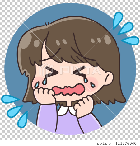 一個悲傷的女孩哭得很厲害 一個悲傷的女孩哭得很厲害 111576940