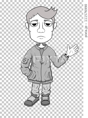 Person Foreigner Male Full Body Illustration Greeting MA-1 Person Foreigner Male Full Body Illustration Greeting MA-1 111576990