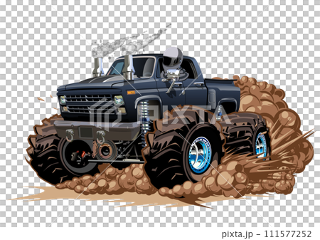 Cartoon Monster Truck 111577252