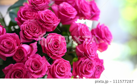 Closeup of large bouquet of pink roses Closeup of large bouquet of pink roses 111577287