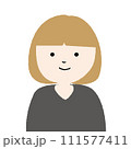 シンプルな女性の顔 111577411