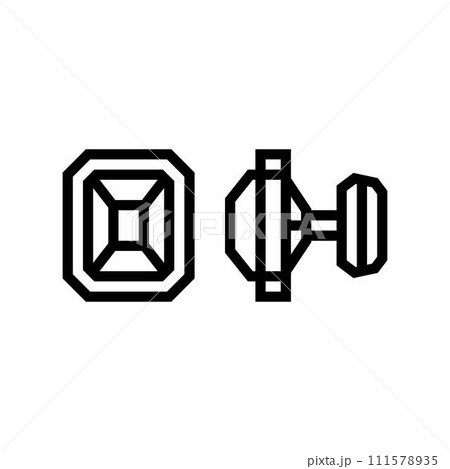 cufflinks jewelry fashion line icon vector illustration cufflinks jewelry fashion line icon vector illustration 111578935