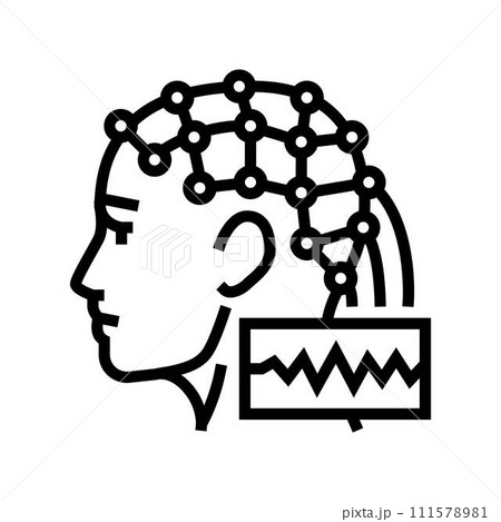 eeg monitoring neuroscience neurology line icon vector illustration eeg monitoring neuroscience neurology line icon vector illustration 111578981
