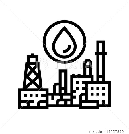 petrochemicals oil industry line icon vector illustration 111578994
